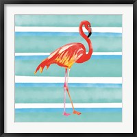 Framed Tropical Life Flamingo II