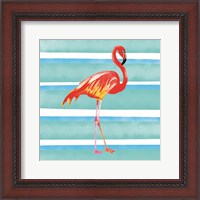 Framed Tropical Life Flamingo II