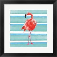 Framed Tropical Life Flamingo III