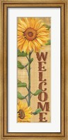 Framed Welcome Sunflower