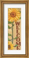 Framed Welcome Sunflower