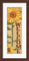 Framed Welcome Sunflower