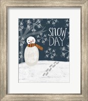 Framed Snowday Snowman