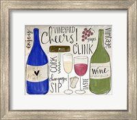 Framed Wine Words