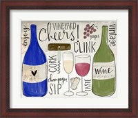 Framed Wine Words