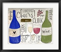 Framed Wine Words