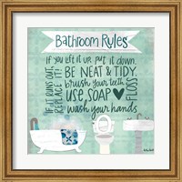 Framed Bathroom Rules