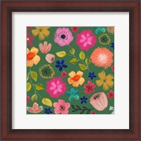 Framed Green Floral