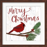 Framed Christmas Cardinal