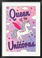 Framed Queen of the Unicorns