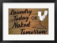 Framed Laundry Today or Naked Tomorrow