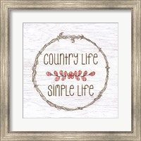 Framed Country Life Simple Life