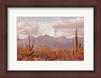 Framed Moonrise Over The Mountain