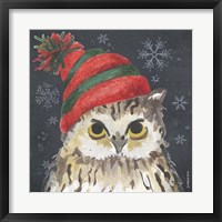 Framed Christmas Owl