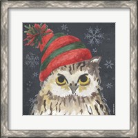 Framed Christmas Owl