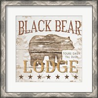 Framed Black Bear Lodge