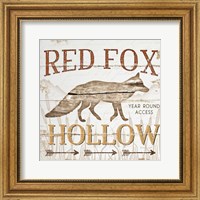 Framed 'Red Fox Hoolow' border=