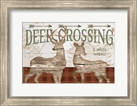 Framed Deer Crossing