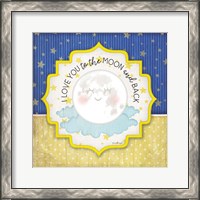Framed 'I Love You to the Moon & Back' border=