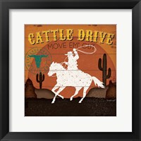 Framed Cattle Drive