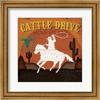 Framed Cattle Drive