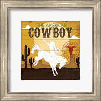 Framed 'American Cowboy' border=