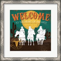 Framed 'Welcome to the Heart of the West' border=