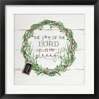 Framed 'Joy of the Lord' border=