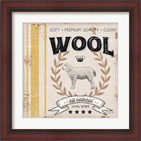 Framed 'Wool' border=