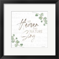 Framed 'Let Heaven and Nature Sing' border=