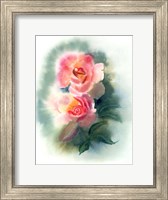 Framed Peach Rose