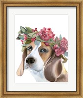 Framed Flower Crown Puppy