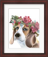 Framed Flower Crown Puppy