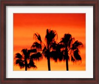 Framed Neon Palm Trees IV