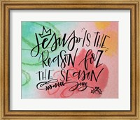 Framed Jesus Is Watercolor