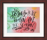 Framed Jesus Is Watercolor