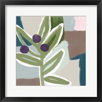 Framed Olive Abstract