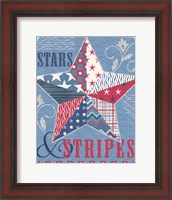 Framed Stars and Stripes Star Dark