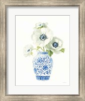 Framed Floral Chinoiserie White II