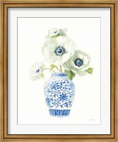 Framed Floral Chinoiserie White II