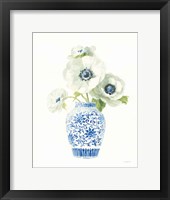 Framed Floral Chinoiserie White II