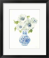 Framed Floral Chinoiserie White I