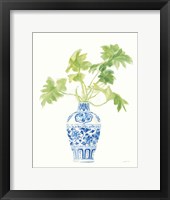 Palm Chinoiserie White III Framed Print