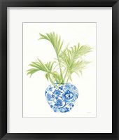 Palm Chinoiserie White II Framed Print