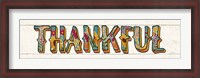 Framed Thankful I White Panel