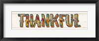 Framed Thankful I White Panel