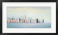 Framed New York Skyline Blue Crop