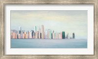 Framed New York Skyline Blue Crop