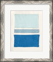 Framed Painted Weaving V Pacific Blue