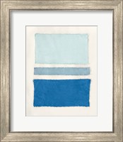 Framed Painted Weaving V Pacific Blue